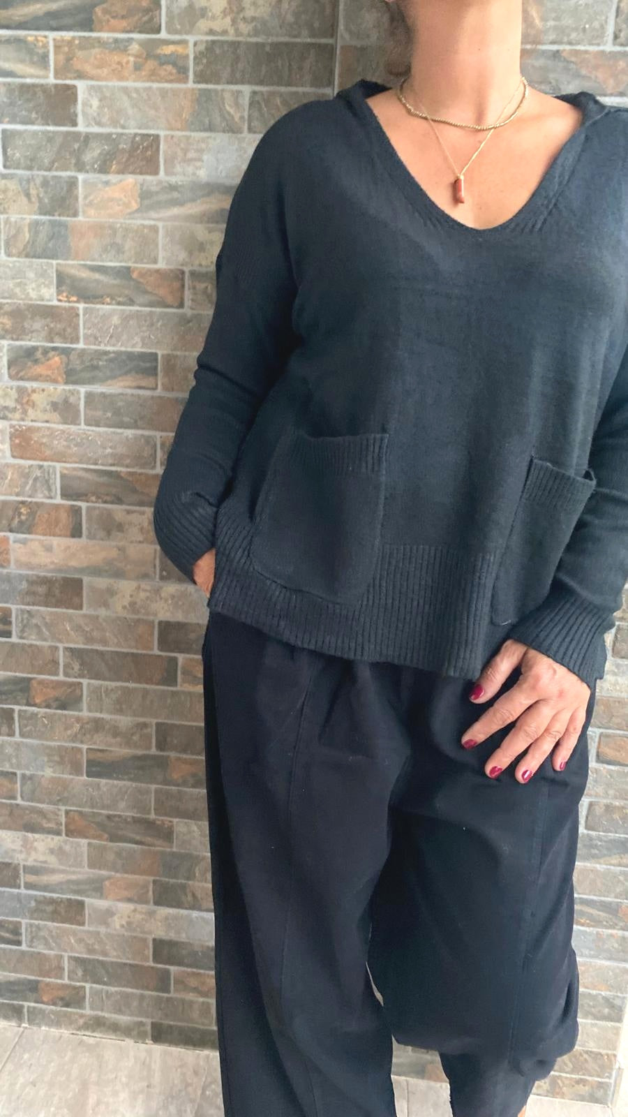 Camisola decote em v