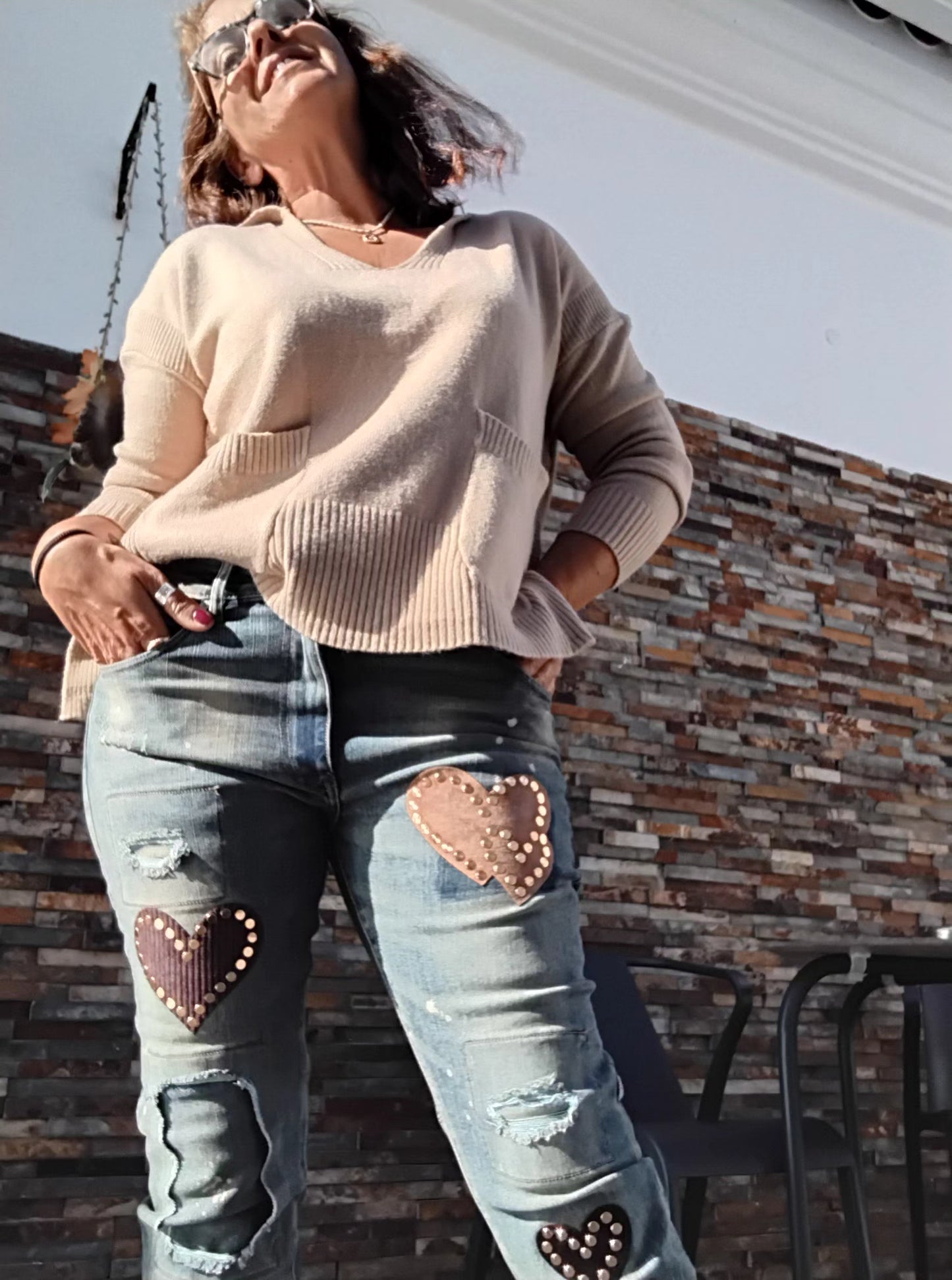 Camisola decote em v